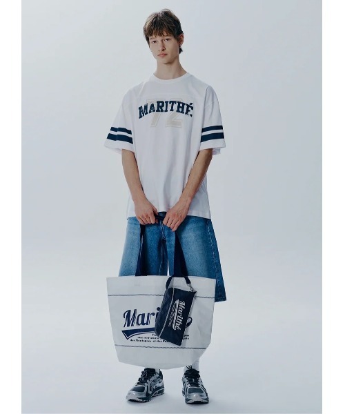 MARITHE + FRANCOIS GIRBAUD(マリテフランソワジルボー)の「TARPAULIN BIG SHOPPER BAG(エコバッグ/サブバッグ・レディース・ピンク/ネイビー/ホワイト・フリー)」の17枚目の写真