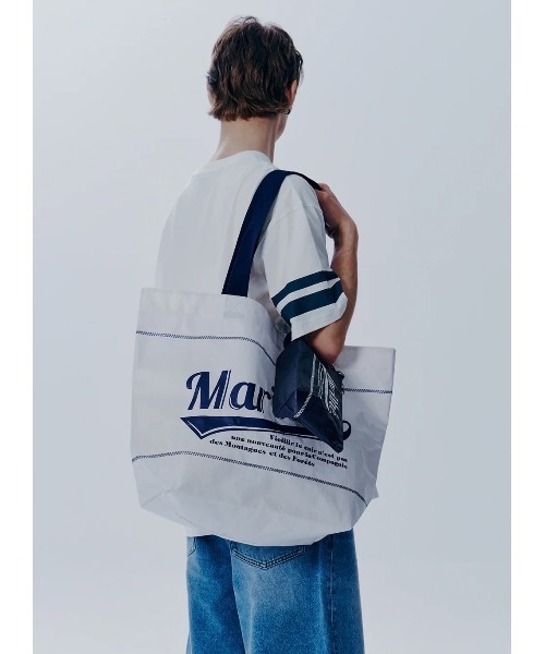 MARITHE + FRANCOIS GIRBAUD(マリテフランソワジルボー)の「TARPAULIN BIG SHOPPER BAG(エコバッグ/サブバッグ・レディース・ピンク/ネイビー/ホワイト・フリー)」の16枚目の写真