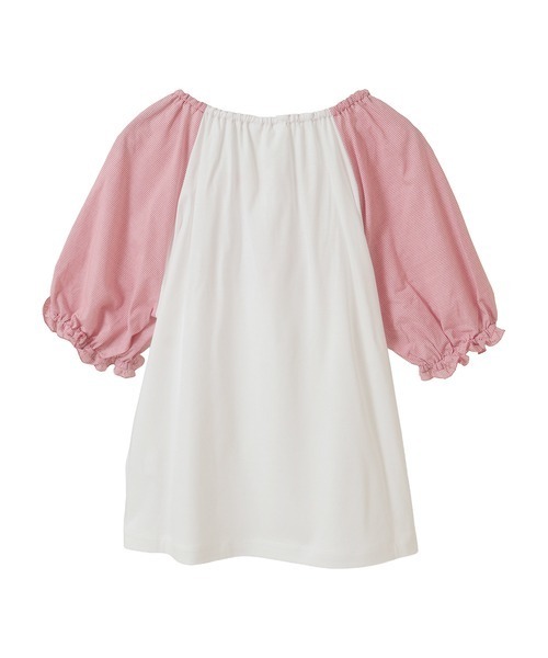 PINK HOUSE（ピンクハウス）の「チェリーレース使いカットソー（Tシャツ/カットソー・レディース・ブラック/ピンク/キナリ/ライトグリーン/ブルーグレー・MEDIUM/LARGE）」の7枚目の写真