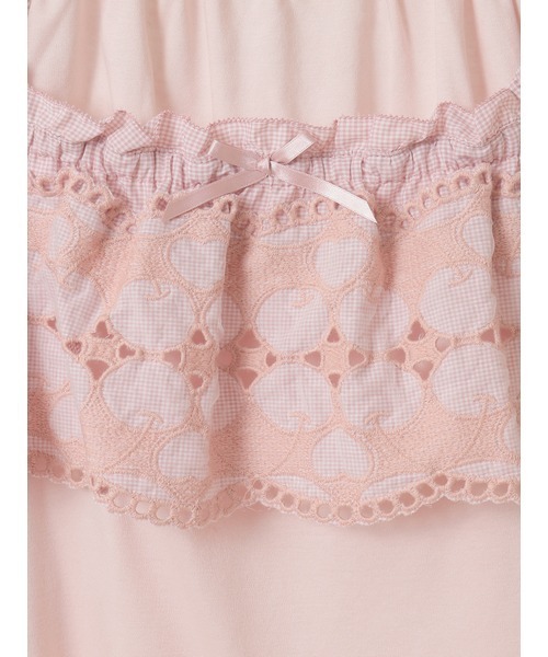 PINK HOUSE（ピンクハウス）の「チェリーレース使いカットソー（Tシャツ/カットソー・レディース・ブラック/ピンク/キナリ/ライトグリーン/ブルーグレー・MEDIUM/LARGE）」の13枚目の写真