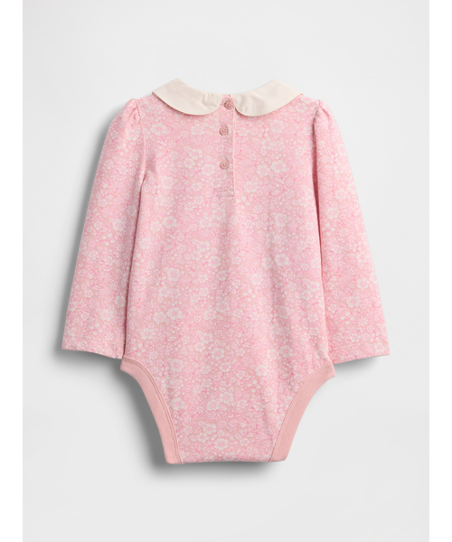 GAP（ギャップ）の「はじめてのお気に入り オーガニックコットン100% ボディスーツ (ベビー)（ロンパース・キッズ・ピンク/オフホワイト・50cm/60cm/70cm/80ｃｍ/90cm）」の4枚目の写真