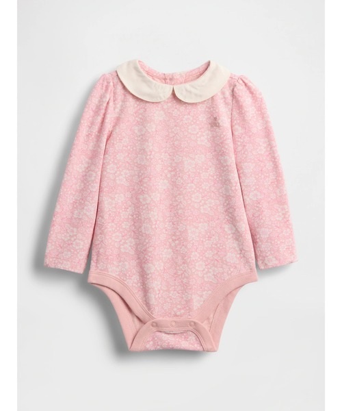GAP（ギャップ）の「はじめてのお気に入り オーガニックコットン100% ボディスーツ (ベビー)（ロンパース・キッズ・ピンク/オフホワイト・50cm/60cm/70cm/80ｃｍ/90cm）」の2枚目の写真