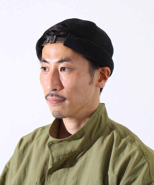 GLOSTER（グロスター）の「【GLOSTER/グロスター】コンビネーションロールキャップ 異素材ミックス スエード×コーデュロイ（キャップ・メンズ・ブラック/ブラウン/グレー・FREE）」の6枚目の写真