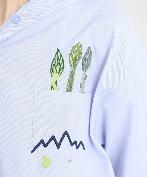 Emago（イマゴ）の「EMAGO アスパラ刺繍ワンピース（ワンピース・レディース・ブルー/グレー・FREE）」の11枚目の写真