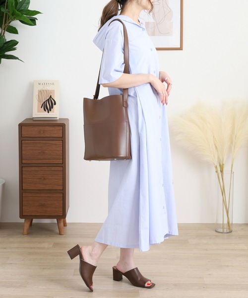 Emago（イマゴ）の「EMAGO アスパラ刺繍ワンピース（ワンピース・レディース・ブルー/グレー・FREE）」の5枚目の写真