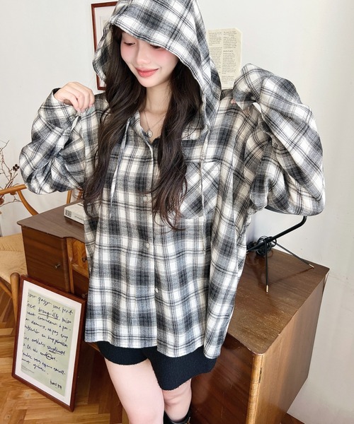 ドゥーズィエムクラス★大人気完売チェックシャツ ソフトネル レギュラーカラー長袖チェックシャツ【THE CRAFT CREW