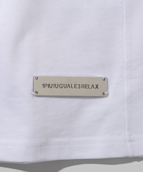 1PIU1UGUALE3 RELAX (ウノピゥウノウグァーレトレ リラックス)の「1PIU1UGUALE3 RELAX(ウノピゥウノウグァーレトレ リラックス)シルバーロゴプレート シルケット生地 カットソー ロングTシャツ 長袖Tシャツ(Tシャツ/カットソー・メンズ・ホワイト/カーキ/ブラック・XXL/S/M/L/XL)」の10枚目の写真