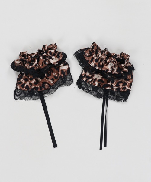 SPINNS（スピンズ）の「シューズシュシュ/コットン/ヒョウ柄/レオパード（シュシュ・レディース・ホワイト系その他/ブラウン系その他/ピンク系その他・ONESIZE）」の5枚目の写真