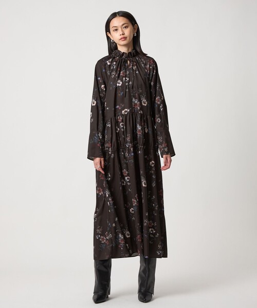 EMMEL REFINES(エメルリファインズ)の「<EMMEL REFINES>EM フラワープリント キリカエ ギャザー ワンピース(ワンピース・レディース・ライトピンク/イエロー・M/S)」の1枚目の写真