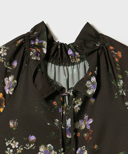 EMMEL REFINES(エメルリファインズ)の「<EMMEL REFINES>EM フラワープリント キリカエ ギャザー ワンピース(ワンピース・レディース・ライトピンク/イエロー・M/S)」の11枚目の写真