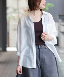 極美品 日本製　1.76万　ジャーナルスタンダード ストライプシャツ 近年 JOURNAL STANDARD ジャーナルスタンダード シャツ ストライプ 襟