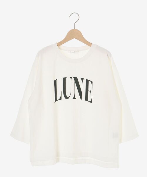 le.coeur blanc（ルクールブラン）の「《手洗い可能》LUNEロゴTEE（Tシャツ/カットソー・レディース・ダークグレー/モカ/オフホワイト・38）」の21枚目の写真