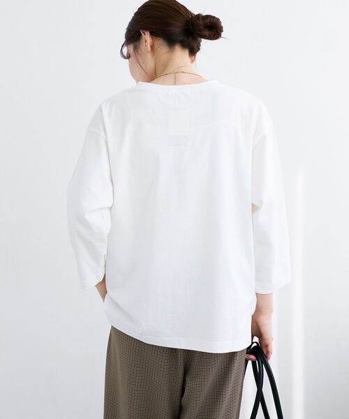 le.coeur blanc（ルクールブラン）の「《手洗い可能》LUNEロゴTEE（Tシャツ/カットソー・レディース・ダークグレー/モカ/オフホワイト・38）」の22枚目の写真