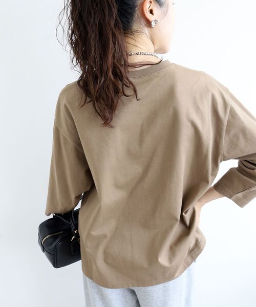 le.coeur blanc（ルクールブラン）の「《手洗い可能》LUNEロゴTEE（Tシャツ/カットソー・レディース・ダークグレー/モカ/オフホワイト・38）」の16枚目の写真