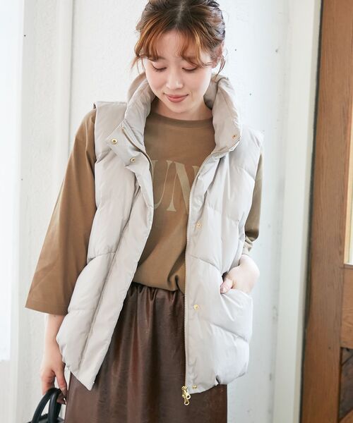 le.coeur blanc（ルクールブラン）の「《手洗い可能》LUNEロゴTEE（Tシャツ/カットソー・レディース・ダークグレー/モカ/オフホワイト・38）」の12枚目の写真