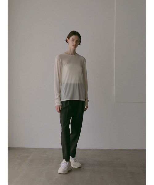 HER.(ハー)の「ウエストタックパンツ(その他パンツ・レディース・ブラック/チャコールグレー・1/2)」の5枚目の写真
