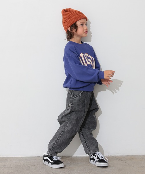 Ocean&Ground（オーシャン&グラウンド）の「カレッジロゴスウェット（スウェット・キッズ・ライトグレー/イエロー/ネイビー/チャコール・140/130/120/110/100/95/90/80）」の9枚目の写真