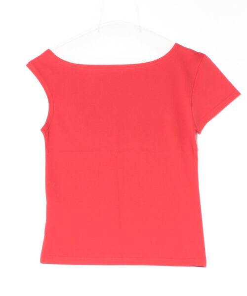 Narcissus(ナルシス)の「【Narcissus】アシメトリーTシャツ《動画あり》(Tシャツ/カットソー・レディース・レッド/チャコール・FREE)」の18枚目の写真