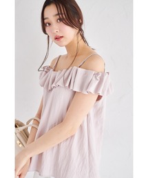 オフショル フリルブラウス オフショルダー」に該当するレディースの