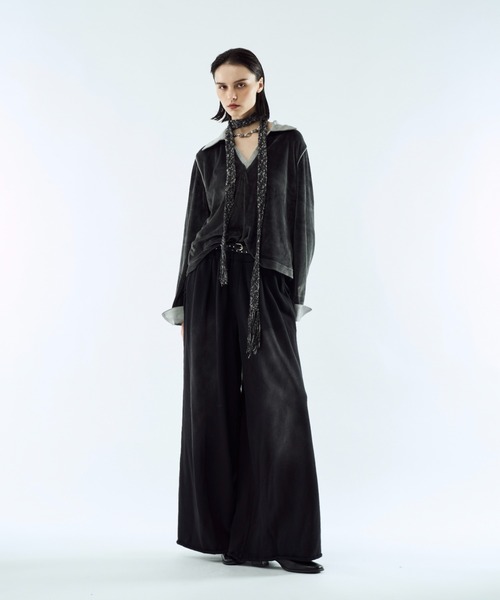 Velour satin skipper shirt / ベロアサテンスキッパーシャツ（シャツ