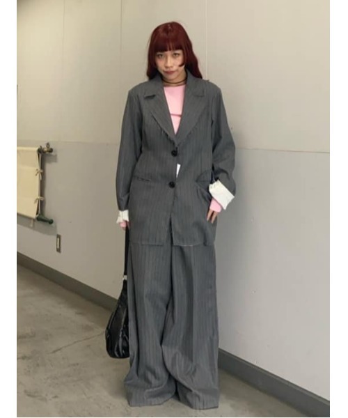 SLY(スライ)の「WAIST SHAPE CUT OUT JK ウエストシェイプ カットアウト ジャケット 秋服(テーラードジャケット・レディース・グレー系その他2/ブラック・FREE)」の21枚目の写真