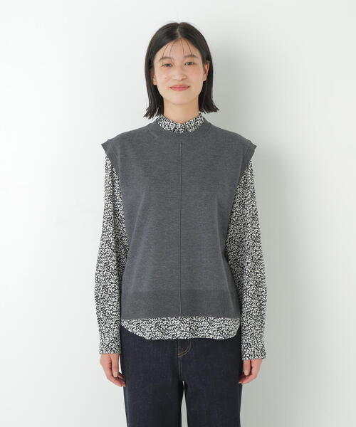 ◇ハーゲージクルーネックニットベスト（ベスト）｜human woman