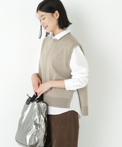 ◇ハーゲージクルーネックニットベスト（ベスト）｜human woman