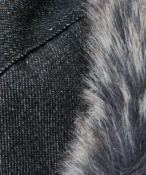 Ruben（ルーベン）の「【RUBEN/ルーベン】DENIM FLYGHT CAP/デニムフライトキャップ/デニム/ファー使い/ユニセックス【WEB限定】（キャップ・メンズ・ブラック/ネイビー・フリー）」の5枚目の写真