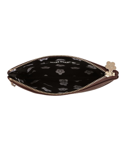 バイカラーデイジー刺繍 2ファスナーポーチ（ポーチ）｜MARY QUANT