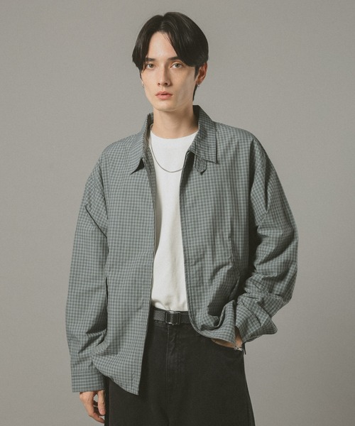 セール】CHECK ZIP UP SHIRT JACKET / チェックジップアップ