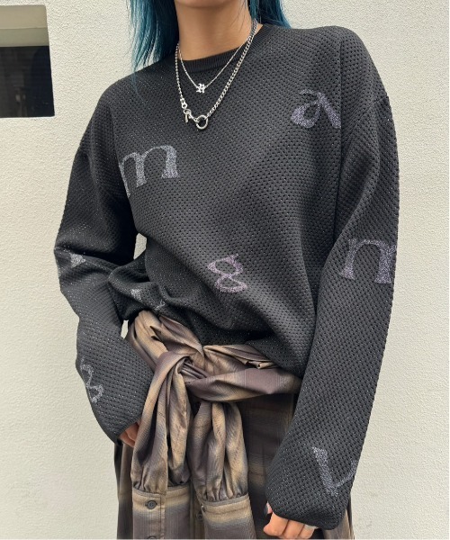 DISPERSE LOGO KNIT TOP（ニット/セーター）｜Ameri（アメリ）の