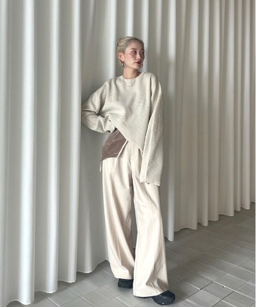 セール】DISPERSE LOGO KNIT TOP（ニット/セーター）｜Ameri（アメリ