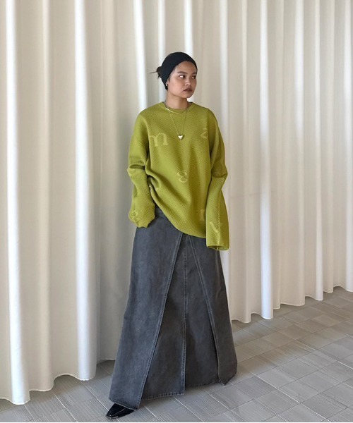 セール】DISPERSE LOGO KNIT TOP（ニット/セーター）｜Ameri（アメリ