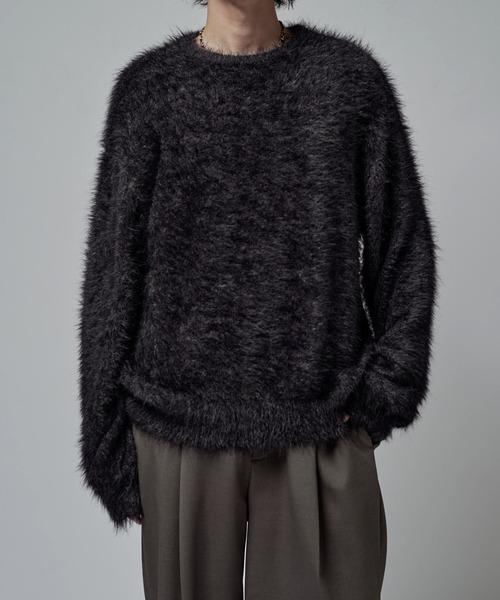 Lui's（ルイス）の「MIXシャギーニット（ニット/セーター・メンズ・ダークグレー/ブラック/グレー・S/M）」の7枚目の写真