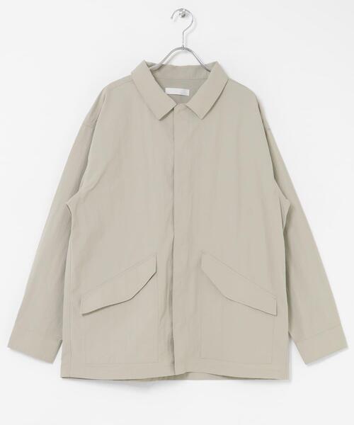 SENSE OF PLACE by URBAN RESEARCH（センスオブプレイスバイアーバンリサーチ）の「ユーティリティーロングスリーブシャツジャケット（ナイロンジャケット・メンズ・ブラック/ライトベージュ/パープル・MEDIUM/LARGE）」の18枚目の写真