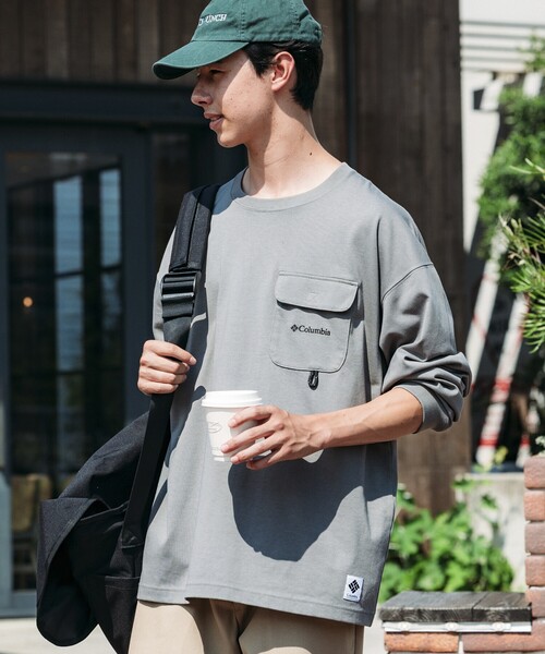 FREAK'S STORE(フリークスストア)の「限定展開 Columbia×FREAK'S STORE/コロンビア 別注 インペリアルパーク ロングスリーブ ポケットTシャツ(Tシャツ/カットソー・メンズ・ブラック/ベージュ/ホワイト/ネイビー/チャコールグレー/グレー・SMALL/MEDIUM/LARGE/X-LARGE)」の5枚目の写真
