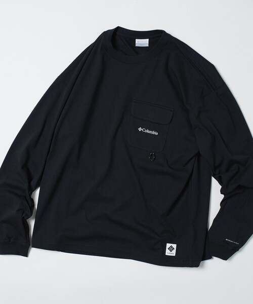 FREAK'S STORE(フリークスストア)の「限定展開 Columbia×FREAK'S STORE/コロンビア 別注 インペリアルパーク ロングスリーブ ポケットTシャツ(Tシャツ/カットソー・メンズ・ブラック/ベージュ/ホワイト/ネイビー/チャコールグレー/グレー・SMALL/MEDIUM/LARGE/X-LARGE)」の2枚目の写真