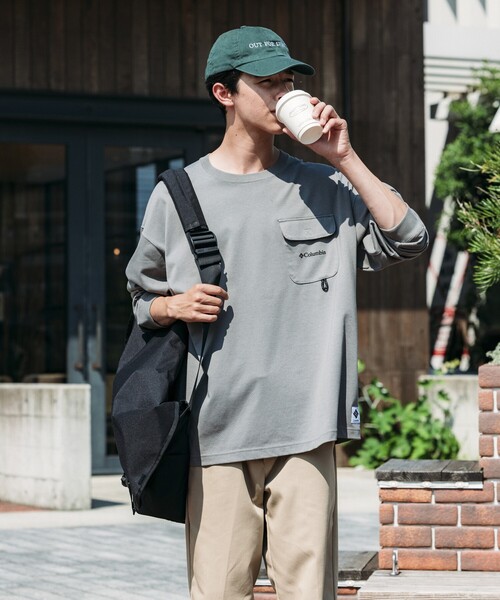 FREAK'S STORE(フリークスストア)の「限定展開 Columbia×FREAK'S STORE/コロンビア 別注 インペリアルパーク ロングスリーブ ポケットTシャツ(Tシャツ/カットソー・メンズ・ブラック/ベージュ/ホワイト/ネイビー/チャコールグレー/グレー・SMALL/MEDIUM/LARGE/X-LARGE)」の17枚目の写真