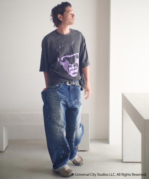 ADAM PATEK(アダムパテック)の「mt9968-Frankenstein face print T Tシャツ(AP2524017)(Tシャツ/カットソー・メンズ・パープル/グリーン・1/2)」の9枚目の写真