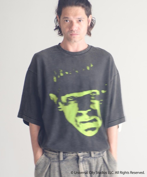 ADAM PATEK(アダムパテック)の「mt9968-Frankenstein face print T Tシャツ(AP2524017)(Tシャツ/カットソー・メンズ・パープル/グリーン・1/2)」の10枚目の写真