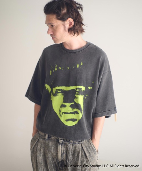 ADAM PATEK(アダムパテック)の「mt9968-Frankenstein face print T Tシャツ(AP2524017)(Tシャツ/カットソー・メンズ・パープル/グリーン・1/2)」の11枚目の写真