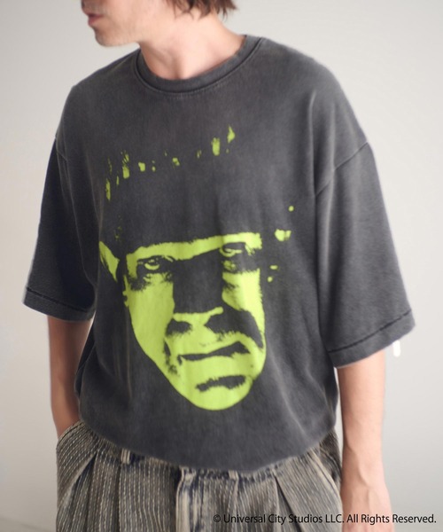 ADAM PATEK(アダムパテック)の「mt9968-Frankenstein face print T Tシャツ(AP2524017)(Tシャツ/カットソー・メンズ・パープル/グリーン・1/2)」の12枚目の写真