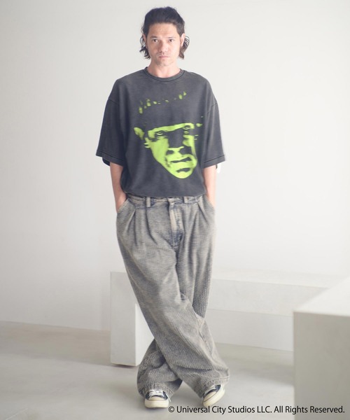 ADAM PATEK(アダムパテック)の「mt9968-Frankenstein face print T Tシャツ(AP2524017)(Tシャツ/カットソー・メンズ・パープル/グリーン・1/2)」の13枚目の写真