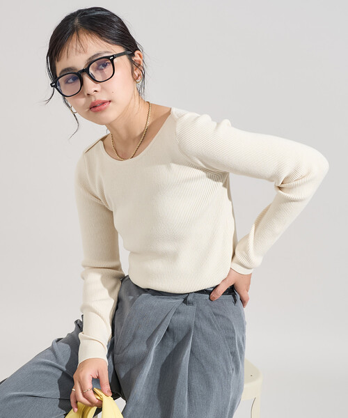 セール】＜新色追加＞マシーンウォッシャブル シルク入り ボートネック