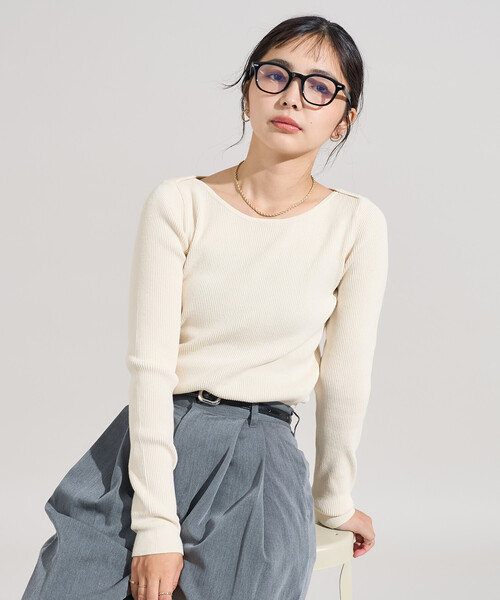 セール】＜新色追加＞マシーンウォッシャブル シルク入り ボートネック