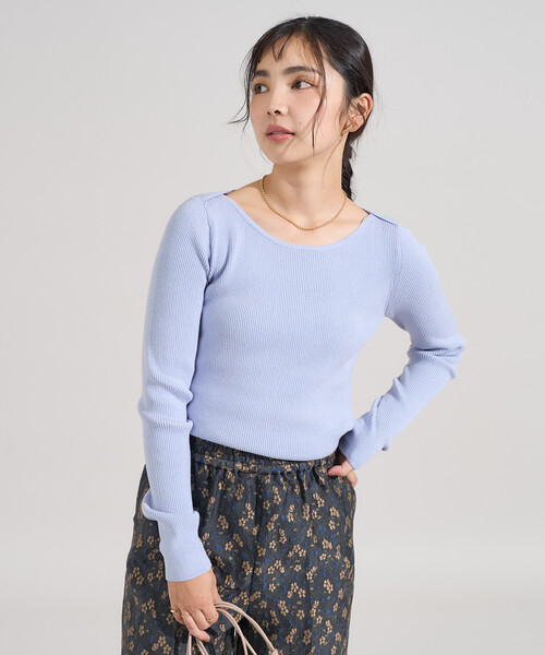 セール】＜新色追加＞マシーンウォッシャブル シルク入り ボートネック