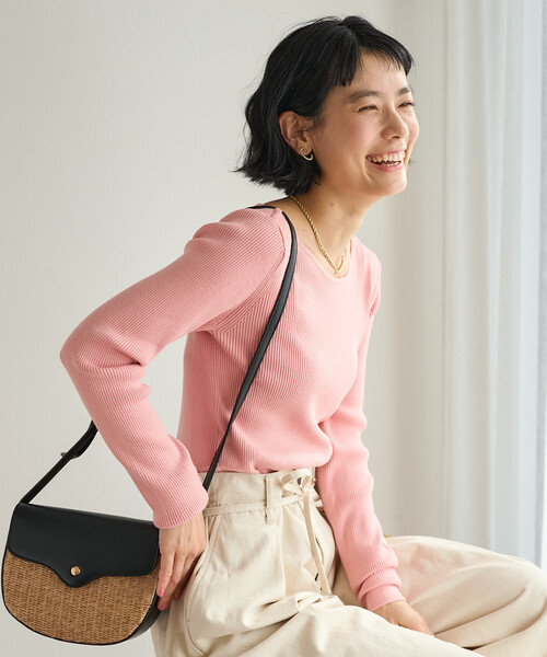 セール】＜新色追加＞マシーンウォッシャブル シルク入り ボートネック