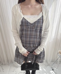 【ZOZO限定】ブラウジングチェックキャミワンピース