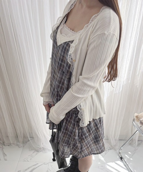 frunco(フランコ)の「【ZOZO限定】ブラウジングチェックキャミワンピース(ワンピース・レディース・グレー/ブラウン・FREE)」の10枚目の写真