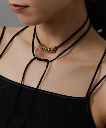 ORLEAN（オルレアン）の「金属アレルギー対応 マルチウェイ コードチョーカーネックレス メタルビーズ  サージカルステンレス（チョーカー）」